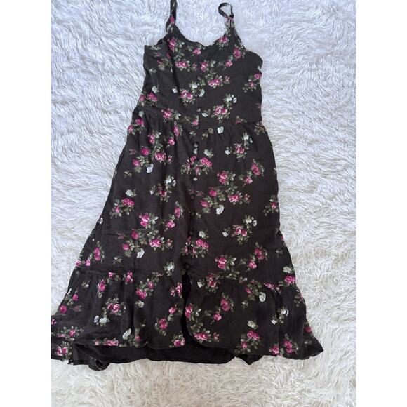 Abercrombie Kids Girls Sz. 13/14 Slate Gray Floral Lined Sundress. So Pretty - Picture 2 of 10